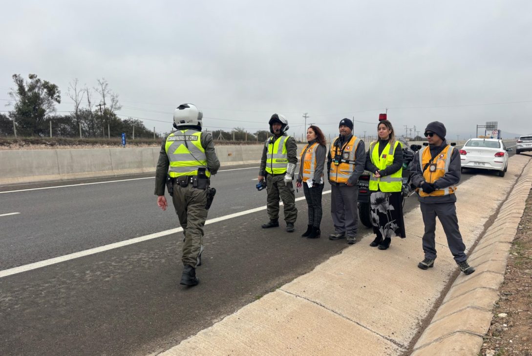 Plan calles protegidas MTT y Carabineros refuerzan fiscalización en la ruta 43