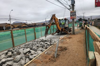 Más de un 20% de avance presenta la renovación de colectores de Aguas del Valle en calle Waldo Alcalde de Coquimbo